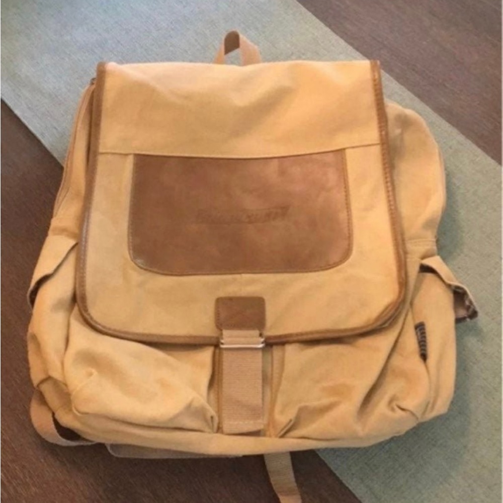 NWOT Heavy Vintage Style Canvas Backpack